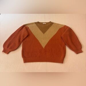 VESTIQUE WOMENS CREW NECK COLOR BLOCK SWEATER SIZE - S